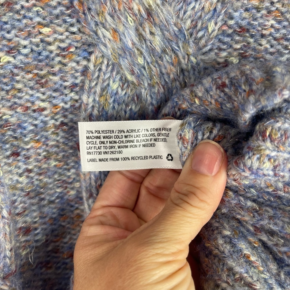 A new‎ day long sleeve blue knitted sweater. - Picture 7 of 9